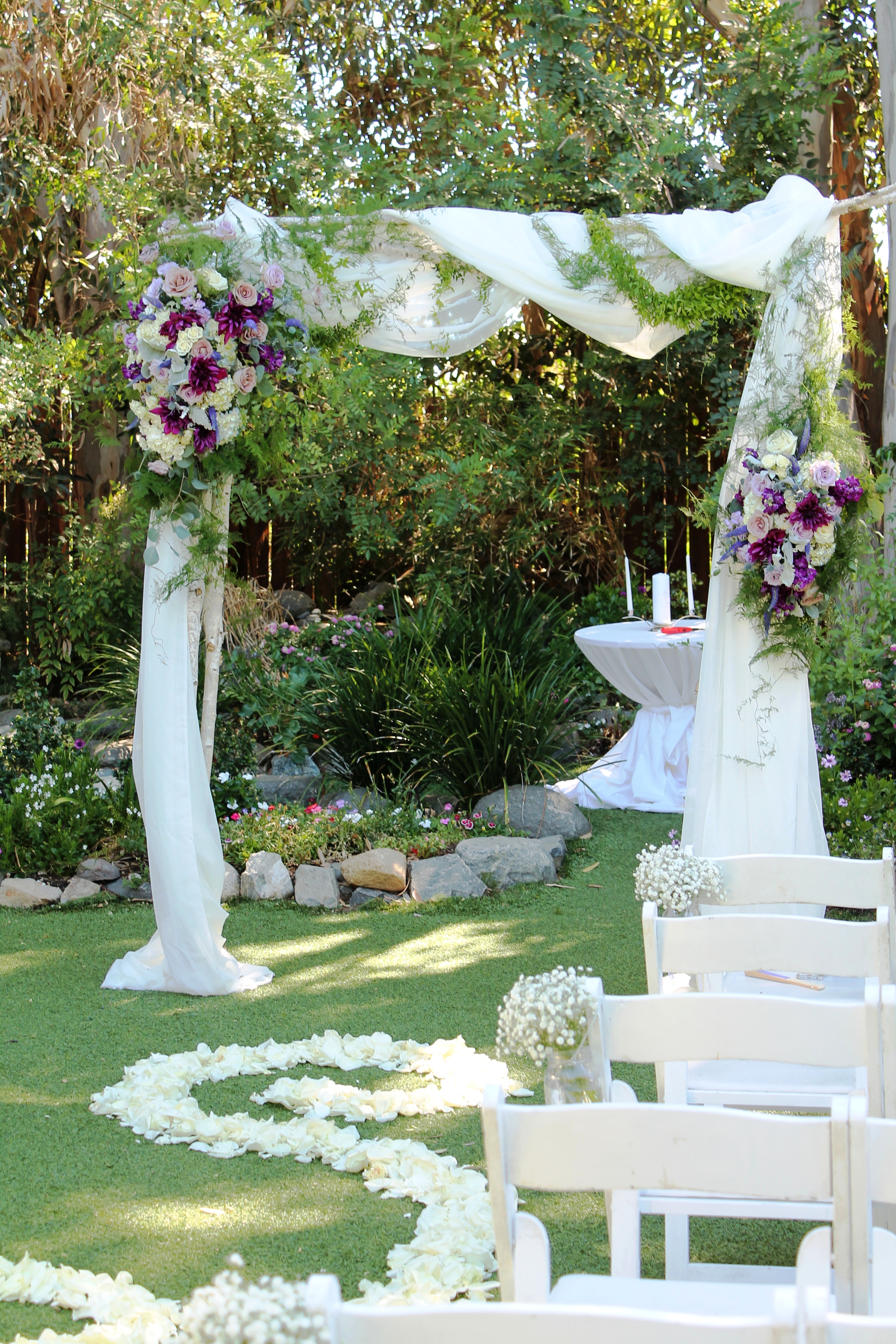 flower arch wedding rental