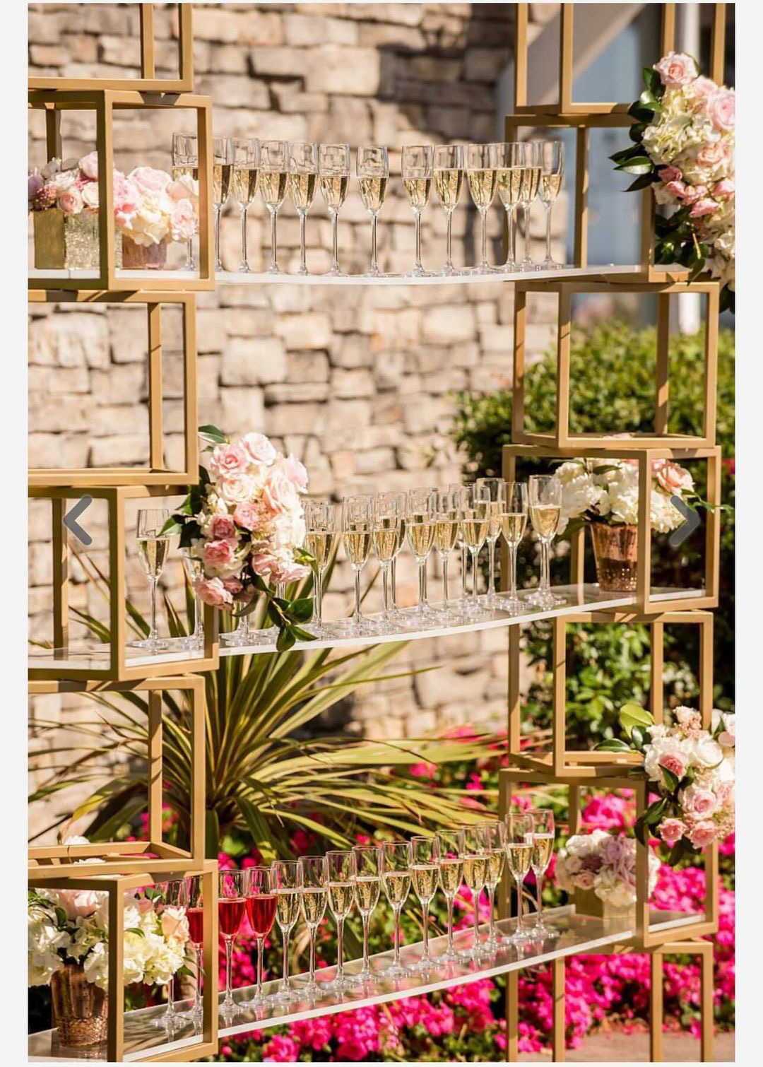 Display Rack Acrylic Champagne Glass Wall Holder For Wedding